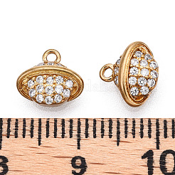 Messing micro pave klar zirkonia charme&nbsp;KK-T038-365C-NF