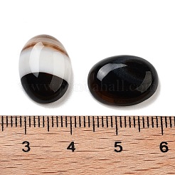 Cabujones de ágata negra teñidos y calentados de forma natural&nbsp;G-G145-01B-31