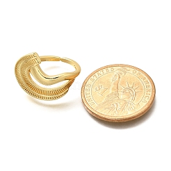 Verstellbare Fingerringe aus Messing mit Gestellbeschichtung für Damen&nbsp;RJEW-M028-33G