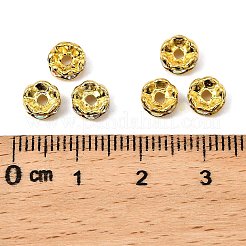 Messing Strass Zwischen perlen&nbsp;RB-A014-L6mm-28G