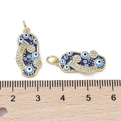 Colgantes de circonita cúbica micro pavé de latón chapado en oro real de 18 quilates&nbsp;KK-L209-073G-01
