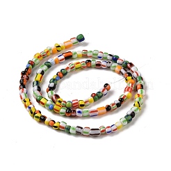 Undurchsichtige handgefertigte Bunte Malerei-Perlenstränge&nbsp;X-LAMP-H061-04