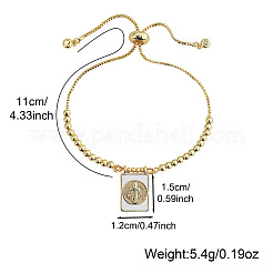 Verstellbare Messingkasten-Kettenschieberarmbänder&nbsp;GV3572