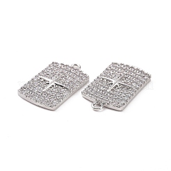 Pendentifs en laiton zircon cubique transparent&nbsp;KK-E068-VC470
