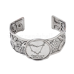 Bracelets à manchette ouverte en alliage constellation pour femmes et hommes&nbsp;LS-BJEW-C064-01AS-01