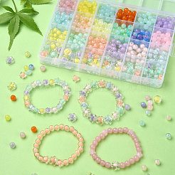 516 Stück runde Acrylperlen im 21-Stil&nbsp;DIY-YW0008-09