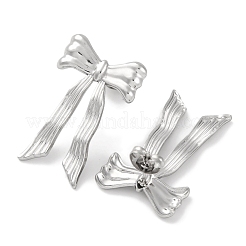 Pendientes de botón con lazo de acero inoxidable 304&nbsp;EJEW-D281-14S