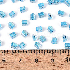 Transparente innenfarbene Glas-Saatperlen&nbsp;SEED-T007-13L