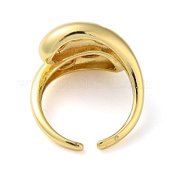Bague de manchette ouverte en laiton écologique&nbsp;RJEW-A025-04G-01