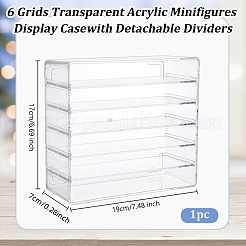 6 transparente Minifiguren-Vitrine aus Acryl mit abnehmbaren Trennwänden&nbsp;DIY-WH0430-530B