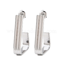 Pendientes trapezoidales de acero inoxidable 304&nbsp;EJEW-P324-13P