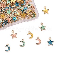 80pcs 8 Arten Legierungs-Emaille-Charms&nbsp;ENAM-LS0001-25LG