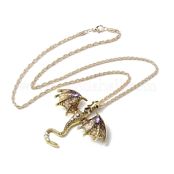 Colliers avec pendentif dragon en alliage émaillé&nbsp;NJEW-V005-01AG-03