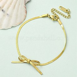 304 Edelstahl Fischgrätenketten Armbänder&nbsp;BJEW-C084-01G