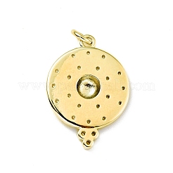 Pendentifs avec zircon cubiques à micro-pavés en laiton&nbsp;KK-G416-62G