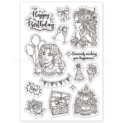 Klarsichtstempel aus PVC-Kunststoff&nbsp;DIY-WH0448-0721