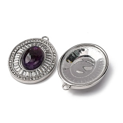 Natürlichen Amethyst oval Anhänger&nbsp;STAS-L080-010P-03