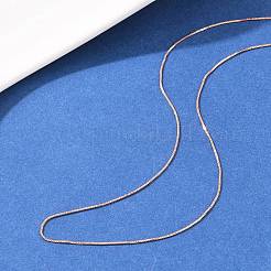 Collares deslizantes ajustables con cadena de caja de latón de 0.8 mm&nbsp;KK-H533-09B-RG
