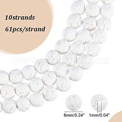 Brins de perles de pierre de lave synthétique&nbsp;G-S247-6mm-08-1