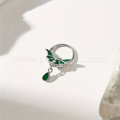 Gothic-Nasenring aus 316er Chirurgenstahl mit grüner Emaille-Fledermaus-Motiv und tropfenförmigen Anhängern für Damen und Herren – Partyschmuck&nbsp;YQ2645