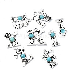26 pz 26 stili in lega con pendenti in turchese sintetico imitazione resina&nbsp;FIND-CJ0002-31