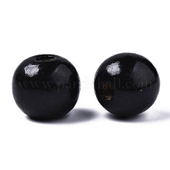 Perles de bois naturel peintes à la bombe&nbsp;WOOD-ZX040-01A-01-LF
