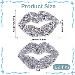 Rhinestone de resina termoadhesivos para labios (adhesivo termofusible en la parte posterior)&nbsp;DIY-WH20013-45