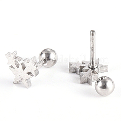 Anlaufgeschützte 201 Edelstahl Barbell Knorpel Ohrringe&nbsp;EJEW-R147-04