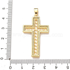 Pendenti in zirconi cubici trasparenti in micro pavè di ottone&nbsp;KK-P352-02E-G