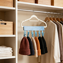 Organisateur de vêtements suspendus en tissu avec pinces à linge&nbsp;AJEW-WH0455-394A