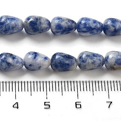 Fili di perle di diaspro macchia blu naturale&nbsp;G-B106-A15-01