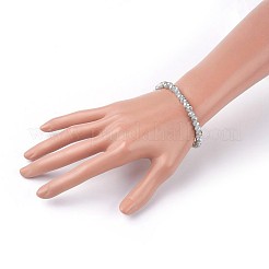 Galvanisieren Glaskugeln dehnen Armbänder&nbsp;BJEW-JB04021