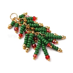 Pendentifs de sapin de Noël en perles de verre&nbsp;PALLOY-MZ00786