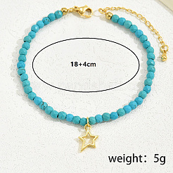 Charm-Armbänder aus natürlichen Türkisperlen für Frauen&nbsp;ET0465