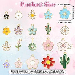 100pcs 20 Arten Legierungs-Emaille-Charms&nbsp;ENAM-YW0006-76