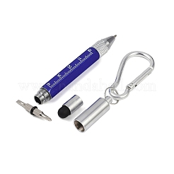Praktischer 6-in-1 Schlüsselanhänger-Stift aus Aluminium&nbsp;LS-AJEW-R004-01P-10