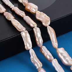 Naturales keshi abalorios de perlas hebras&nbsp;PEAR-S020-H02