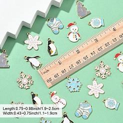 10 pendentif en alliage émaillé sur le thème de l'hiver&nbsp;ENAM-YW0005-21
