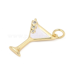 Pendentifs en laiton zircon cubique pavé&nbsp;KK-U062-55G-03