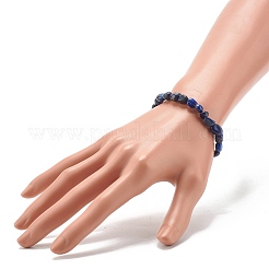 Bracelet extensible perles pépites de lapis lazuli naturel&nbsp;BJEW-JB07144-03