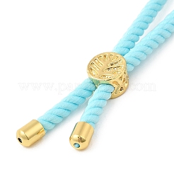 Bracciali in argento con cordino di nylon intrecciato&nbsp;DIY-B066-03G-09