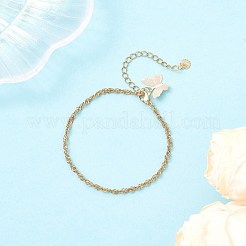 6 set di braccialetti a catena in acciaio inossidabile 304 con tema oceano e 6 stili con ciondoli per donna&nbsp;BJEW-JB12448