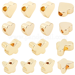 60pcs 4 Arten Messingperlen&nbsp;KK-BBC0023-32