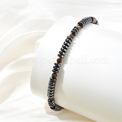 Pulseras elásticas de cuentas de hematita sintética no magnética de grado AA&nbsp;BJEW-JB13809