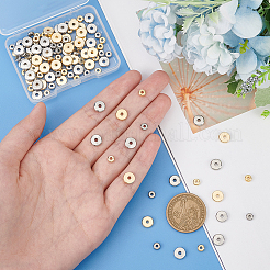 120 pièce 4 styles de perles d'espacement en acier inoxydable 304&nbsp;STAS-UN0050-38