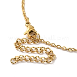 Halskette mit Anhänger „Blume des Lebens“ aus klarem Zirkonia und Diamant-Ohrstecker&nbsp;SJEW-M099-06G