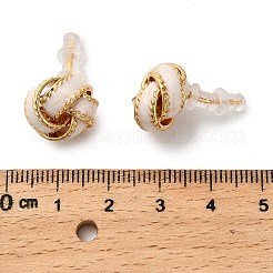 Pendientes de esmalte de latón&nbsp;EJEW-P308-03G