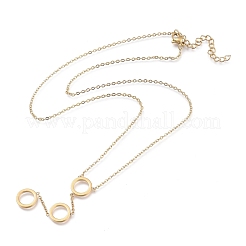 Ensembles de bijoux en acier inoxydable 304 avec bague ronde&nbsp;SJEW-M097-22G