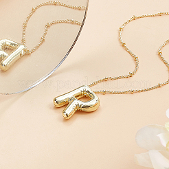 1 chaîne en laiton avec pendentifs en alliage de lettres&nbsp;NJEW-LP0001-41R-G