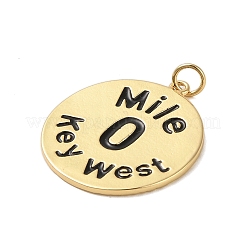 Emaille-Anhänger aus Messing mit Gestellbeschichtung&nbsp;KK-P261-05D-G